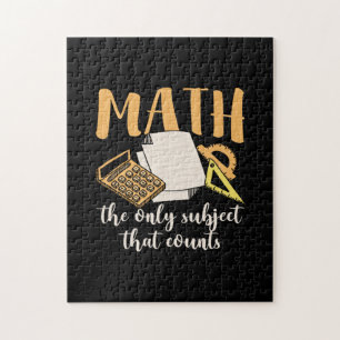 Math Teacher Math, endast Subjekt Pussel