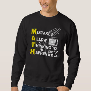 Math Teacher Math Mistakes tillåter att tänkandet  Lång Ärmad Tröja