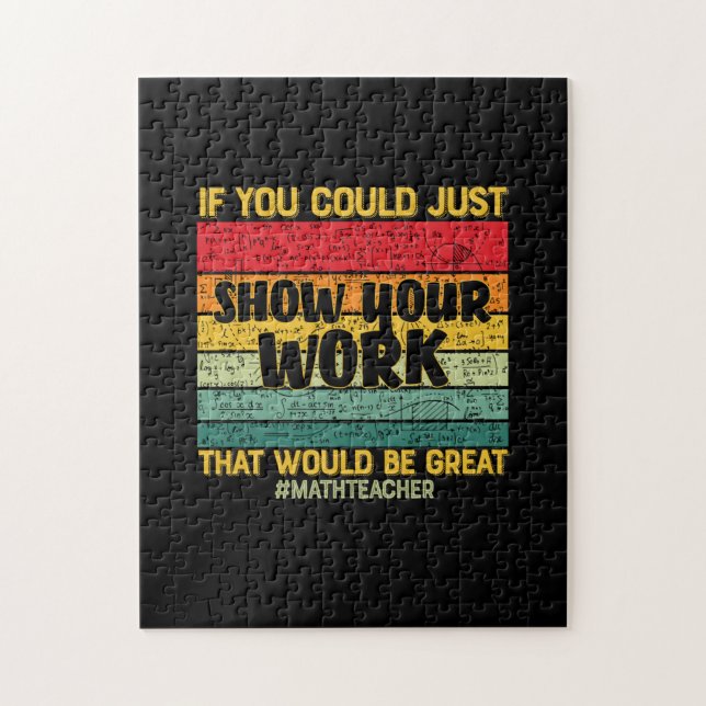 Math Teacher Math om du kan... Pussel (Vertikal)