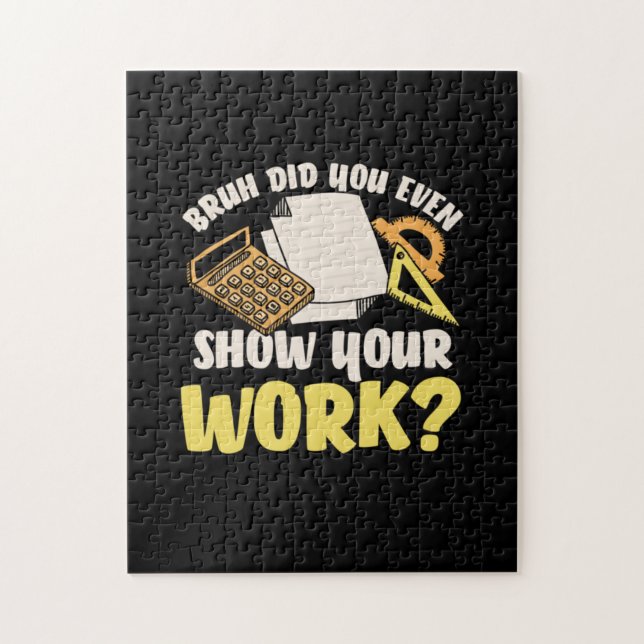 Math Teacher Math Show Your Work Pussel (Vertikal)