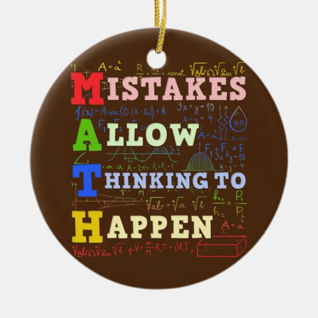 Math Teacher Math Student Mathematics Julgransprydnad Keramik (Framsidan)