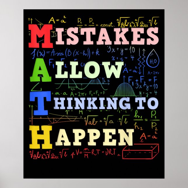 Math Teacher Math Student Mathematics Poster (Framsidan)