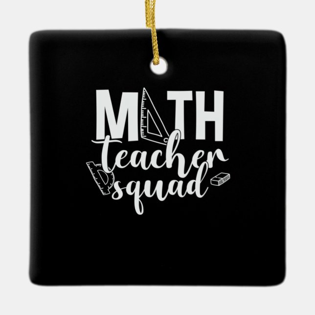 Math Teacher Math Teacher Squad Julgransprydnad Keramik (Framsida)
