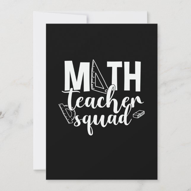 Math Teacher Math Teacher Squad Julkort (Framsida)