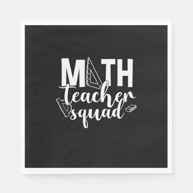 Math Teacher Math Teacher Squad Pappersservett (Framsidan)