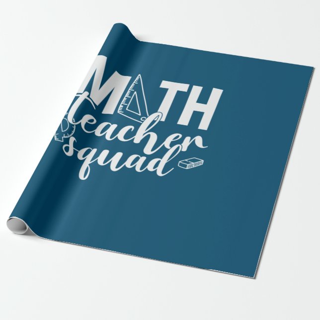 Math Teacher Math Teacher Squad Presentpapper (Utrullad)