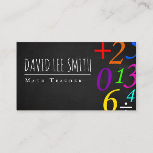 Math Teacher/Math Tutor Visitkort