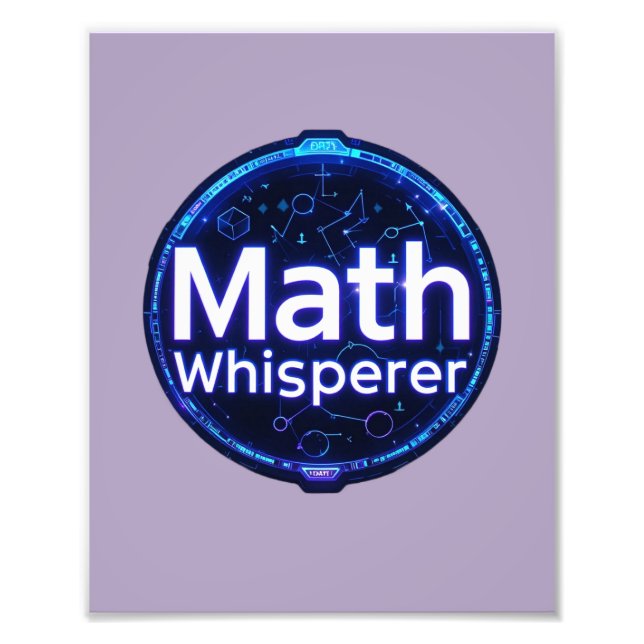 Math Teacher Math Whisperer Fototryck (Framsidan)