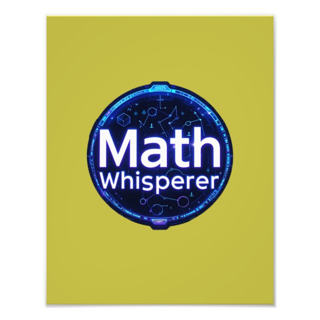 Math Teacher Math Whisperer Fototryck (Framsidan)