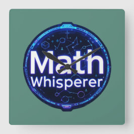 Math Teacher Math Whisperer Fyrkantig Klocka