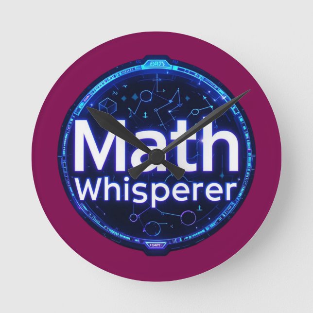Math Teacher Math Whisperer Rund Klocka (Framsida)