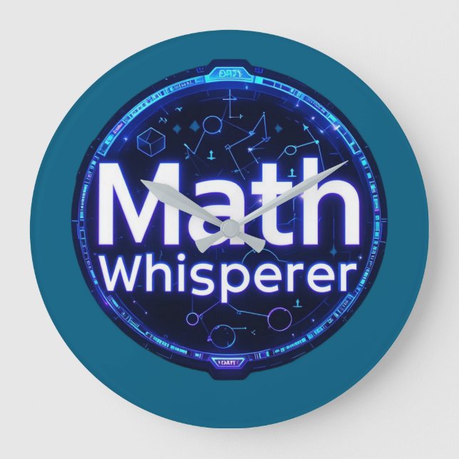 Math Teacher Math Whisperer Stor Klocka (Framsida)