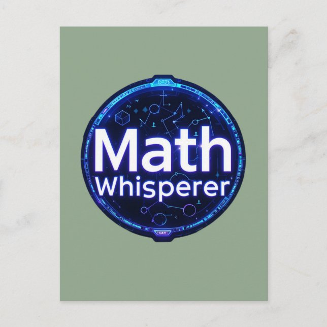 Math Teacher Math Whisperer Vykort (Framsida)