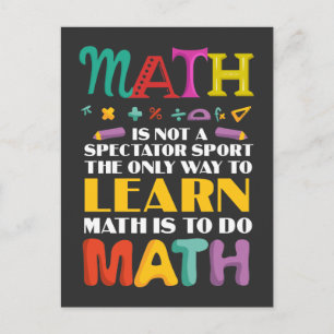 Math Teacher Mathematical Study Student School Vykort