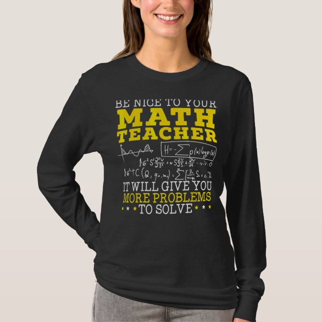 Math Teacher Mathematician Mathematics School Numb T Shirt (Framsida)