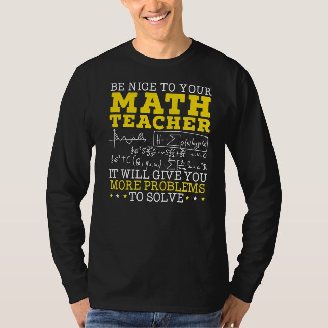 Math Teacher Mathematician Mathematics School Numb T Shirt (Framsida)