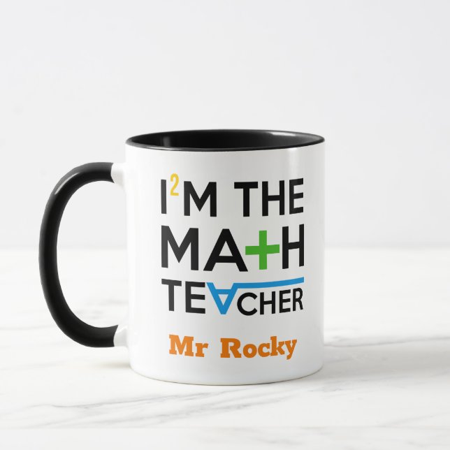 Math Teacher Mugg Personlig Appreciation Gift (Vänster)