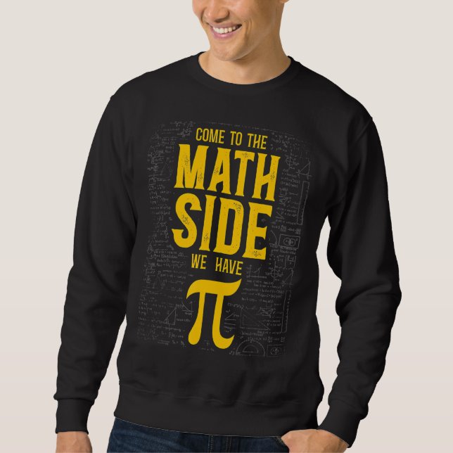 Math Teacher Nerd Student Pi Day Kom till Math Lång Ärmad Tröja (Framsida)