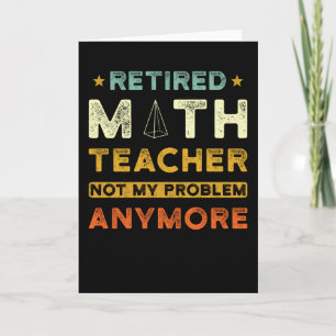 Math Teacher Pension Gift Kort
