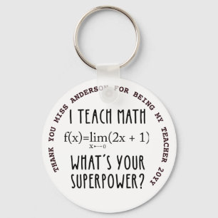 MATH TEACHER-Personligen ger under $4 Nyckelring