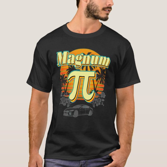 Math Teacher Pi Day 14 Magnum Math Nerd T Shirt (Framsida)