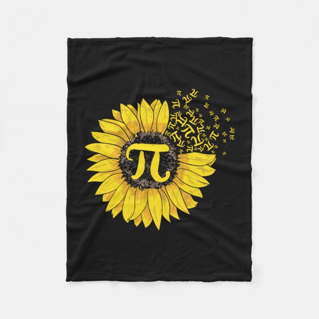 Math Teacher Pi Number Solros Fleecefilt (Framsidan)