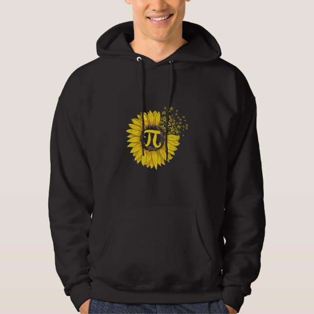 Math Teacher Pi Number Solros Hoodie (Framsida)