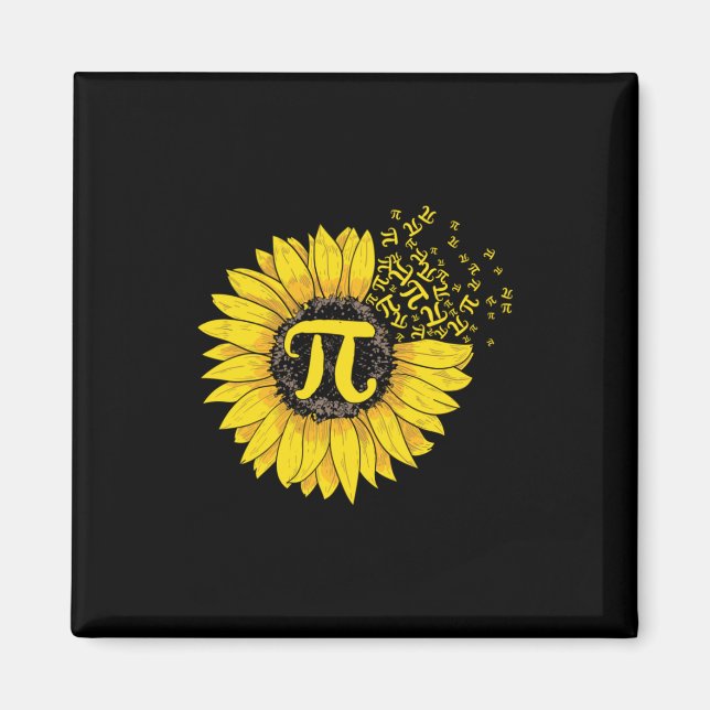 Math Teacher Pi Number Solros Magnet (Framsidan)