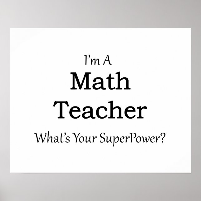 Math Teacher Poster (Framsidan)