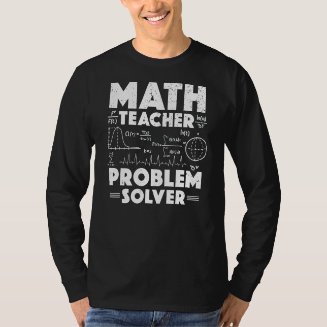 Math Teacher Problem Solver Back to school Lärare T Shirt (Framsida)