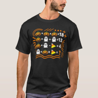 Math Teacher Pumpkin T Shirt
