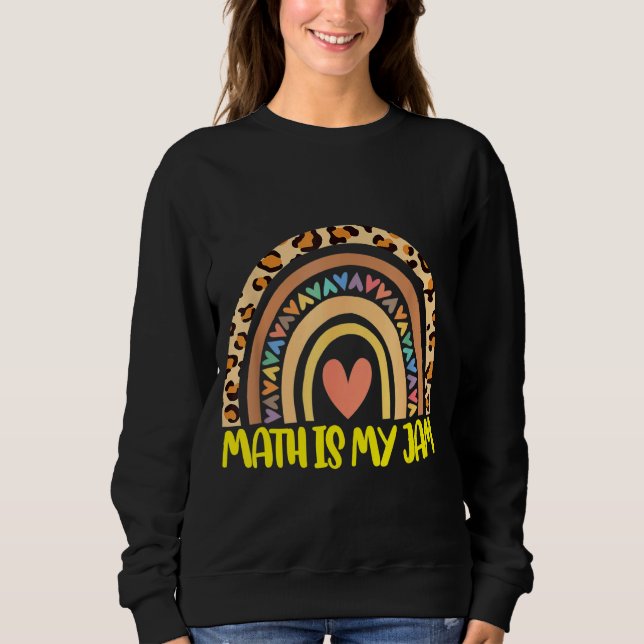 Math Teacher Rainbow Leopard Math är min Sylt Teac T Shirt (Framsida)