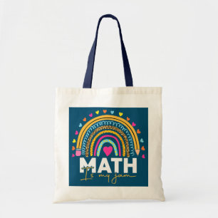 Math Teacher Rainbow Leopard Math är min Sylt Tygkasse