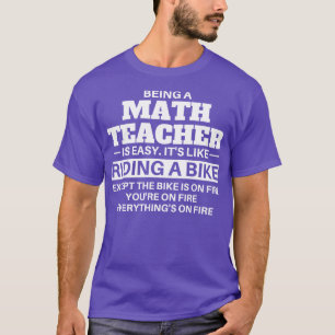 Math Teacher Riding A Bike T Shirt