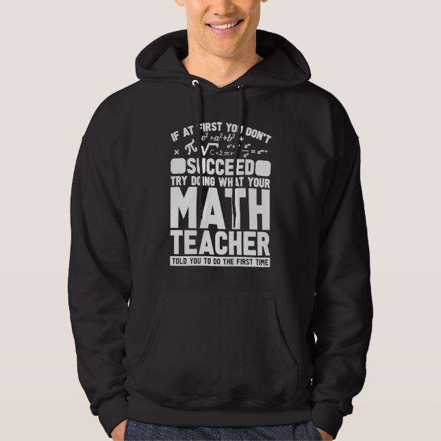 Math Teacher Sarcastic Educator Education School M Hoodie (Framsida)