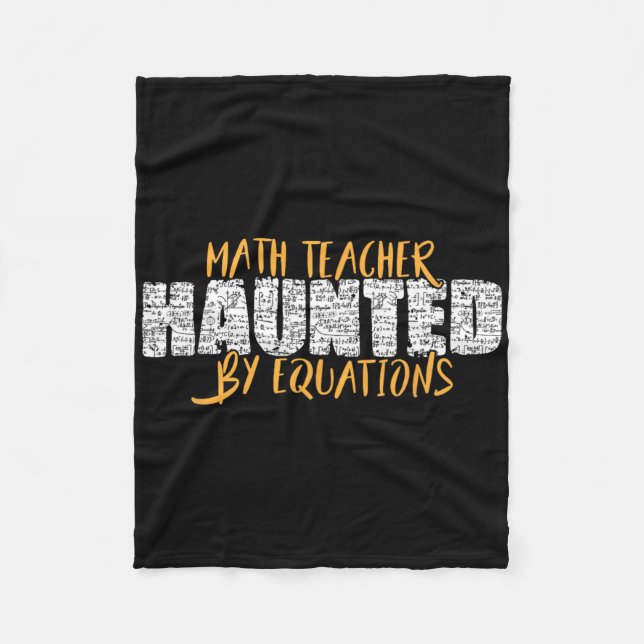 Math Teacher Scary Math Lover Mathematics Hallowee Fleecefilt (Framsidan)