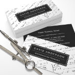 Math Teacher Snyggt Mathematics Formulas Mönster Visitkort<br><div class="desc">Affärskortet "Math Teacher Mathematics Formula Chalkboard" är inte bara för lärare - det är också perfekt för matematikentusiaster och professioneller i fält. Med en ritbordsdesign med matematiska formler som visas på en framträdande plats, utstrålar affärskortet kärlek för all matematik i sak. Den eleganta linjer och professionellen gör det till ett...</div>