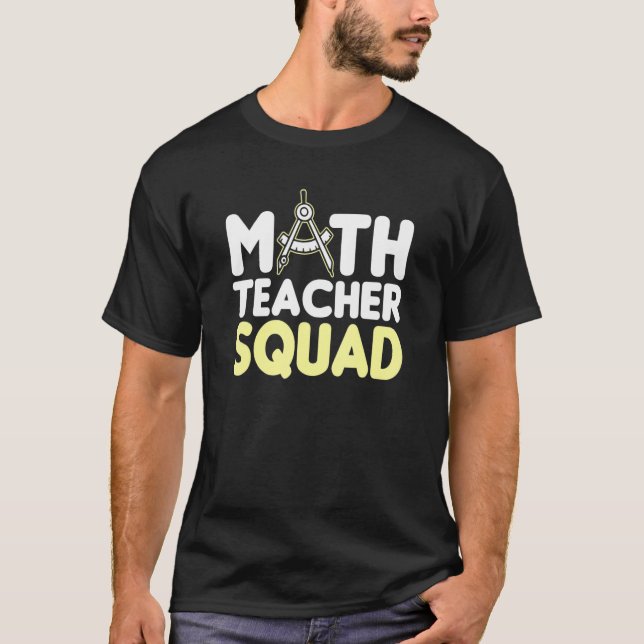 Math Teacher Squad Supplies Mathematics Algebra Qu T Shirt (Framsida)