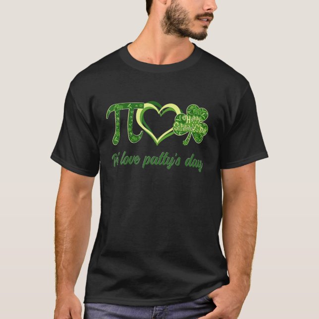 Math Teacher St patricks day Pi Kärlek Shamrock Pa T Shirt (Framsida)