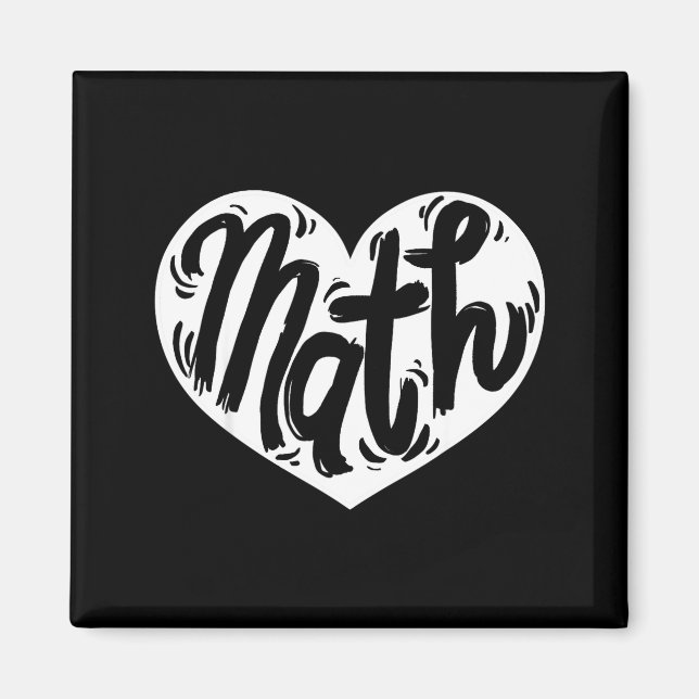 Math Teacher Student Love Valentine's Day  Magnet (Framsidan)