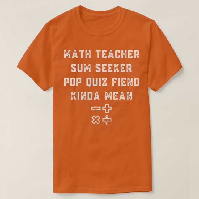 Math Teacher Sum Seeker Mind Evolver Problemlösnin T Shirt (Design framsida)