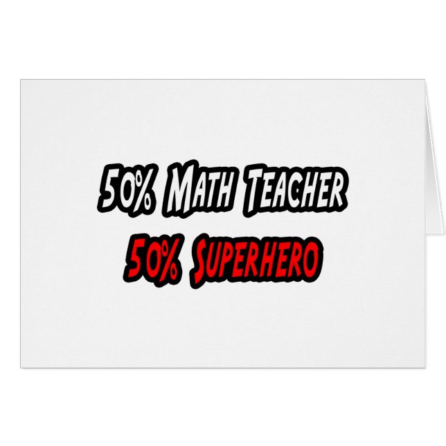 Math Teacher/Superassistance Hälsningskort (Framsidan Horizontal)