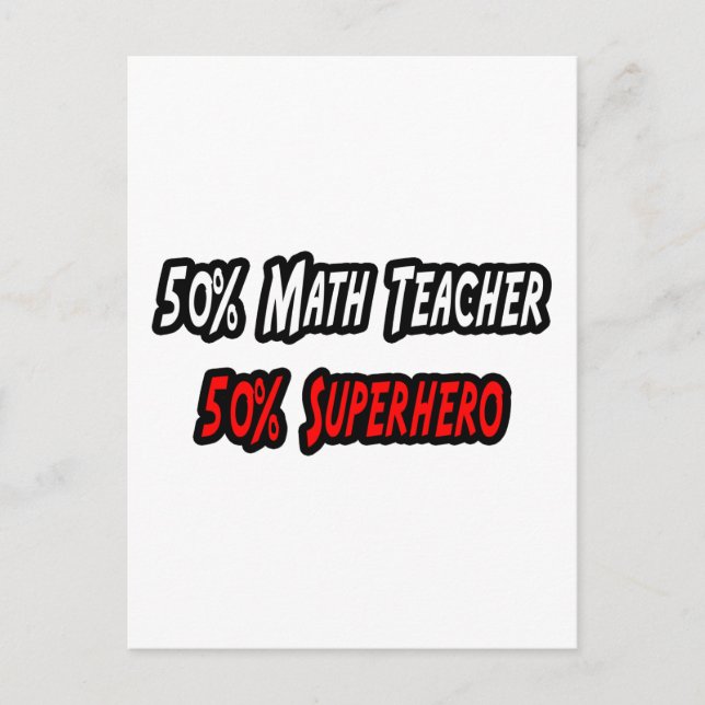 Math Teacher/Superassistance Vykort (Framsida)