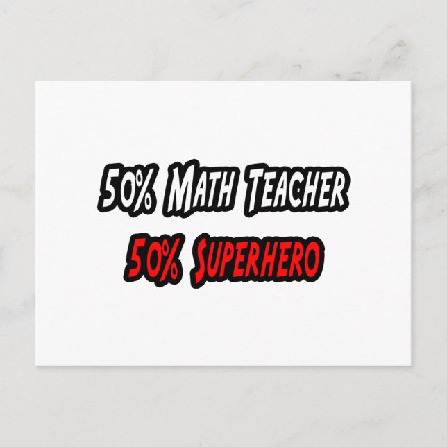 Math Teacher/Superassistance Vykort (Framsida)