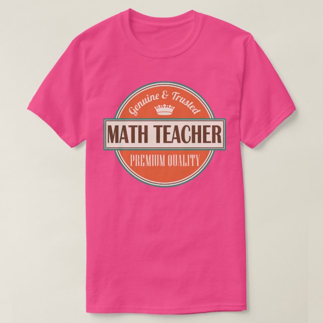 Math Teacher T Shirt (Design framsida)