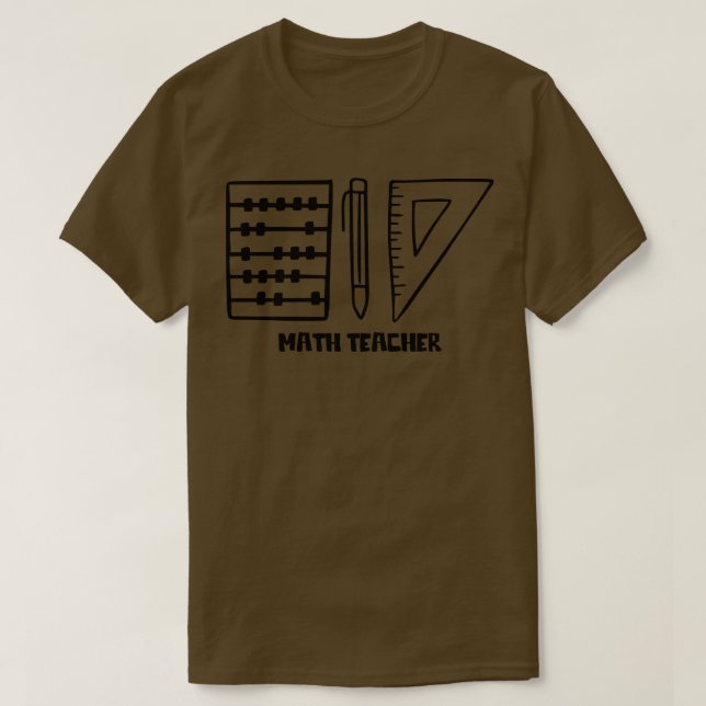 Math Teacher T Shirt (Design framsida)