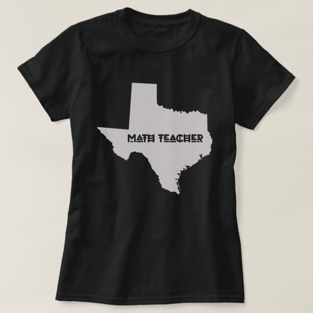 Math Teacher Texans T Shirt (Design framsida)