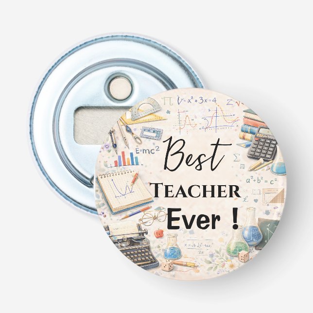 Math Teacher Thank You Gifts | End of School Year Flasköppnare (Framsidan)