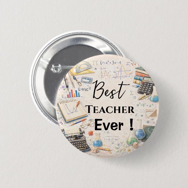 Math Teacher Thank You Gifts | End of School Year Knapp (Framsida & baksida)