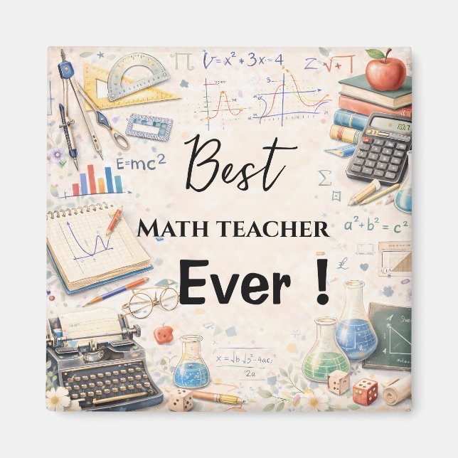 Math Teacher Thank You Gifts | End of School Year Magnet (Framsidan)